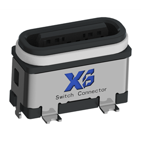 XB-TYPE C 6P vertikaler wasserdichter Sockel H=6,80mm (mit Stahlblech) (Vollkunststoff U-förmig)